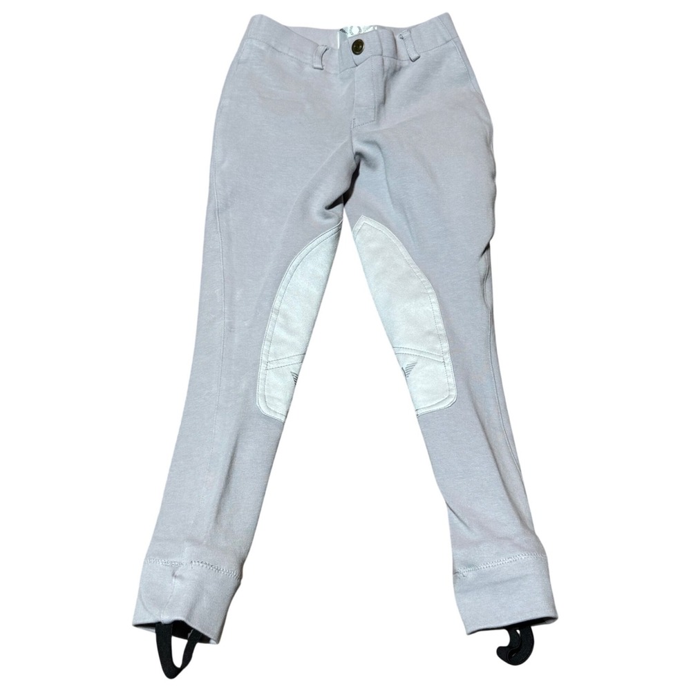 TuffRider Girl's Youth Riding Breeches Lilac‎ Gray Size 8